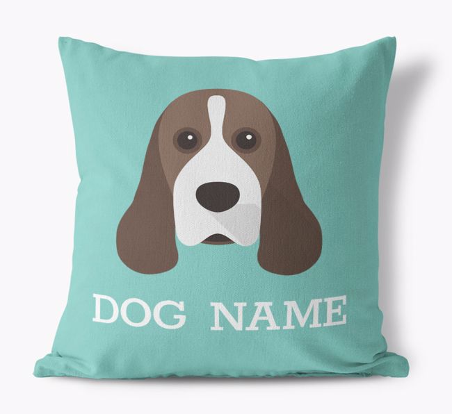 {dogsName}'s Icon: Personalised {breedFullName} Canvas Cushion